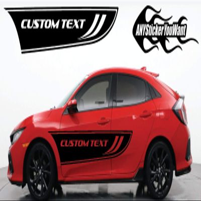 Custom Side Accent Stripe Kit Fits and Compatible with Honda Civic (Any Color You Want)