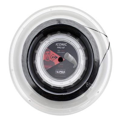 Dunlop Sports Iconic Pro AF Squash String, 18G, Black, 660' Reel