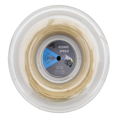 Dunlop Sports Iconic Speed Tennis String, 16G, Natural, 660' Reel