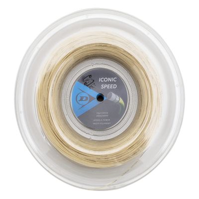 Dunlop Sports Iconic Speed Tennis String, 17G, Natural, 660' Reel
