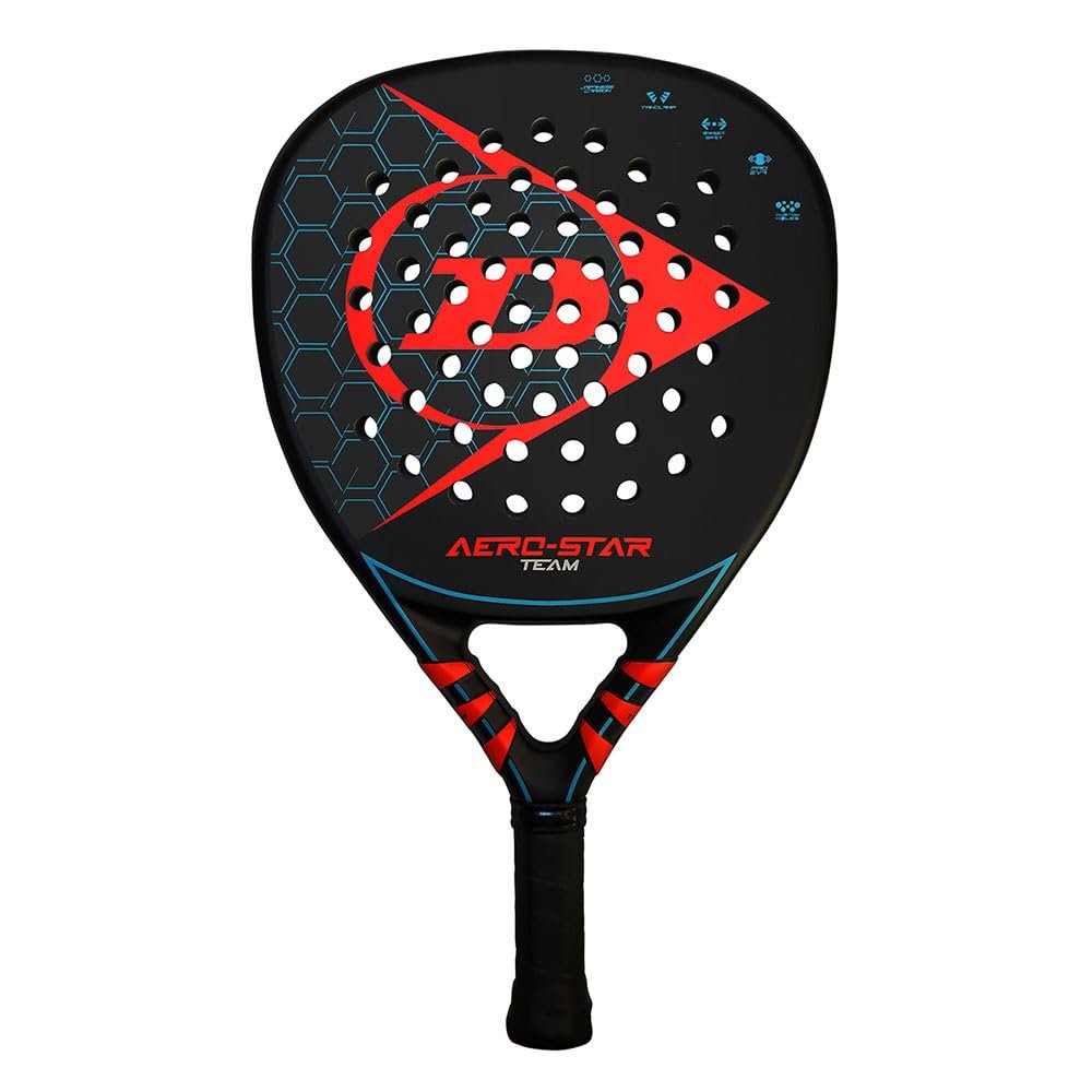Dunlop Sports Aero-Star Team Padel Racket, Black/Red