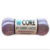 Derby Laces CORE Narrow 6mm Waxed Lace for Figure Skates, Roller Skates, Boots, and Regular Shoes (Pink Periwinkle Stripe, 134 Inch / 340 cm) view 1