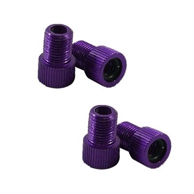 4Pcs Presta to Valve Adaptor Bike Bicycle Fixed Gear Tire Connector,Perfect Bike Accessories Purple