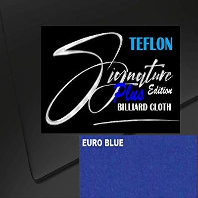 DB Entertainment Company Signature Plus Edition Billiard Pool Table Fabric Cloth Bed and Rails Pre-Cut (30 Colors) 7' 8' 8'OS 9' 10' Tables (Euro Blue, 10' Billiard Pool Table Cloth)
