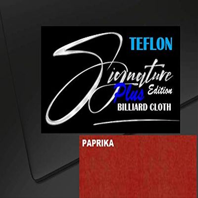 DB Entertainment Company Signature Plus Edition Billiard Pool Table Fabric Cloth Bed and Rails Pre-Cut (30 Colors) 7' 8' 8'OS 9' 10' Tables (Paprika, 9' Billiard Pool Table Cloth)