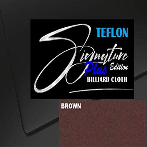 DB Entertainment Company Signature Plus Edition Billiard Pool Table Fabric Cloth Bed and Rails Pre-Cut (30 Colors) 7' 8' 8'OS 9' 10' Tables (Brown, 9' Billiard Pool Table Cloth)