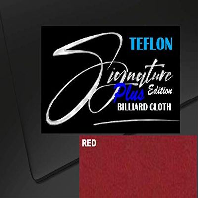 DB Entertainment Company Signature Plus Edition Billiard Pool Table Fabric Cloth Bed and Rails Pre-Cut (30 Colors) 7' 8' 8'OS 9' 10' Tables (Red, 8' Billiard Pool Table Cloth)