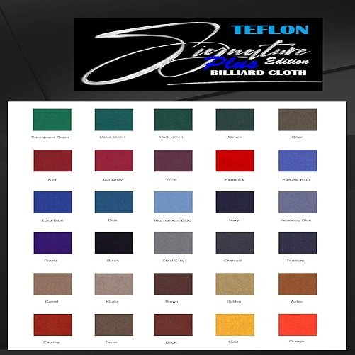 DB Entertainment Company Signature Plus Edition Billiard Pool Table Fabric Cloth Bed and Rails Pre-Cut (30 Colors) 7' 8' 8'OS 9' 10' Tables (Brick, 8' Billiard Pool Table Cloth)