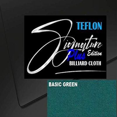 DB Entertainment Company Signature Plus Edition Billiard Pool Table Fabric Cloth Bed and Rails Pre-Cut (30 Colors) 7' 8' 8'OS 9' 10' Tables (Basic Green, 9' Billiard Pool Table Cloth)