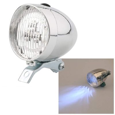 BARMI 3 LED 2Modes Bicycle Bike Front Light Lamp Headlight Vintage Flashlight Headlamp,Perfect Bike Accessories Silver