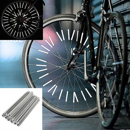 BARMI 12Pcs Bike Bicycle Wheel Rim Spoke Warning Light Reflective Strip Reflectors,Perfect Bike Accessories