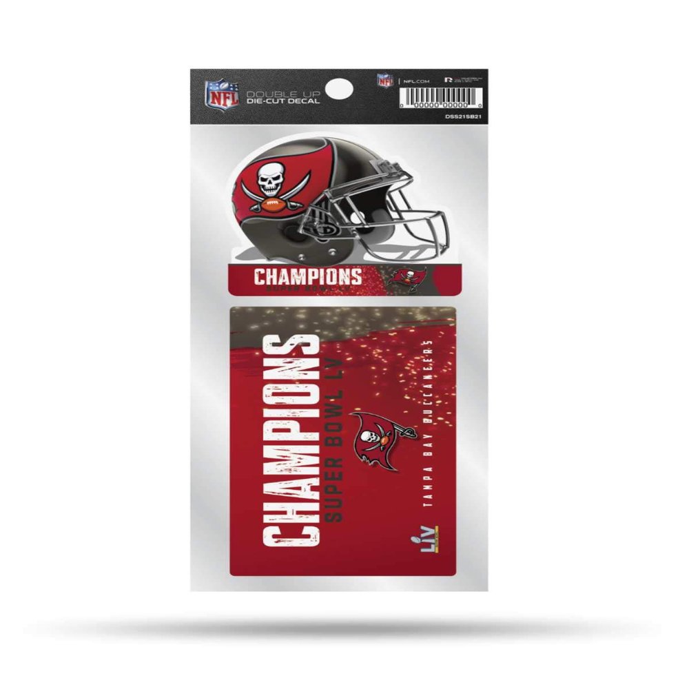 Rico Industries Inc. Tampa Bay Buccaneers 2020-2021 Super Bowl LV Champs Double Up Die Cut Stickers