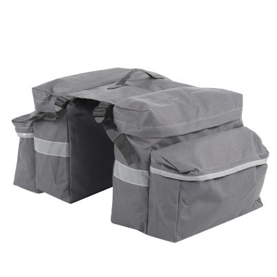 Denkerm Bike Load Bag, Bike Rear Bag, Large Capacity Storage Goods Gray Travel Use for Motorcycle Hunting Use Bicycle