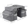 Denkerm Bike Load Bag, Bike Rear Bag, Large Capacity Storage Goods Gray Travel Use for Motorcycle Hunting Use Bicycle view 2