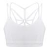 QinCiao Junior Youth Big Girls Racer Back Athletic Sports Padded Training Bra Yoga Workout Gym Fitness Crop Tops Ivory Cross Back 4 view 1