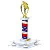 Better Display Cases White Acrylic Large Trophy Pedestal Stand or Base with White Risers - 8.75" X 7.75" (A006/V21) view 1
