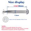 M8 8mm x 28mm-86mm 8.8 Grade Carbon Steel Axle Allen Screw Bolt Set for Front Rear 2 3 4 Wheel Stunt Scooter Dash Teen/Adult Kick Scooter-800+lb Capacity (56mm) view 2