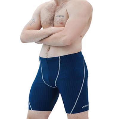 Letuwj Men's Essentials Swimming Jammer and Swim Tee Quick Dry Waterproof Swim Trunks Swimsuit Blue Silver 51505 XL