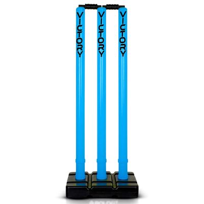 Victory Heavy Plastic Cricket Stumps Set (Blue)