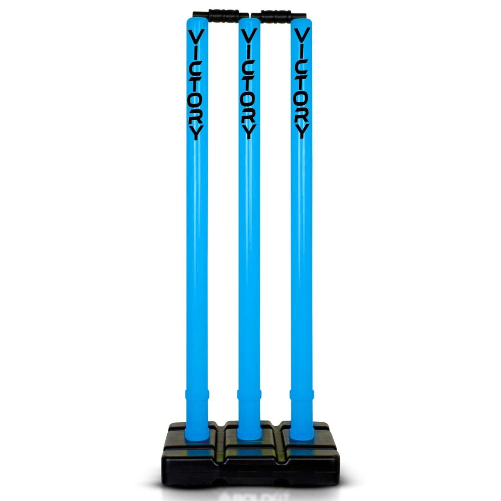 Victory Heavy Plastic Cricket Stumps Set (Blue)