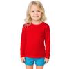 INGEAR Girls Long Sleeve Rash Guard Swim Shirt Outdoor Sports Shirt Lightweight Athletic Tee Protective Quick Dry (Red, Small) view 1