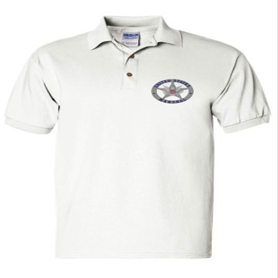ALLNTRENDS Men's Polo T Shirt U.S Marshals Embroidered USA Service Shirt (S, White)