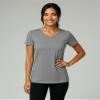 Real Essentials 5 Pack: Women's Dry Fit Short Sleeve V Neck Workout Top - Fitness Pilates Gym Athletic Yoga T-Shirt (Plus Available), Set 10, M view 2