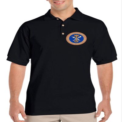 ALLNTRENDS Men's Polo T Shirt Army Intelligence and Security Command Embroidered INSCOM Shirt (S, Black)