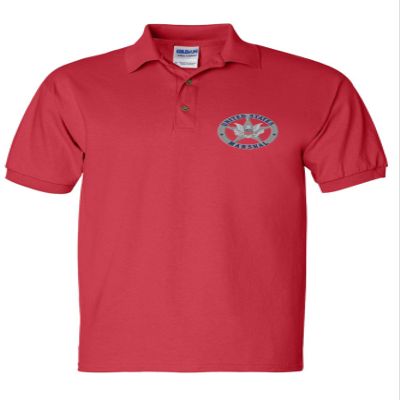 ALLNTRENDS Men's Polo T Shirt U.S Marshals Embroidered USA Service Shirt (XL, Red)