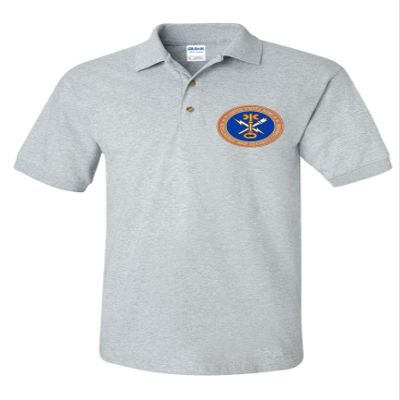 ALLNTRENDS Men's Polo T Shirt Army Intelligence and Security Command Embroidered INSCOM Shirt (M, Sporty Grey)
