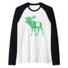 Moose Shamrock St. Patrick's Day Saint Paddy's Irish Clover Raglan Baseball Tee view 1