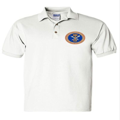 ALLNTRENDS Men's Polo T Shirt Army Intelligence and Security Command Embroidered INSCOM Shirt (S, White)