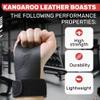 XEIRPRO X-GRIPP: Kangaroo Leather Hand Grips for Weight Lifting, and Cross Training - Gymnastics, Grips for Men and Women for Muscle and Pull ups - Tactical Grips (3 Finger, Black, Large) view 4