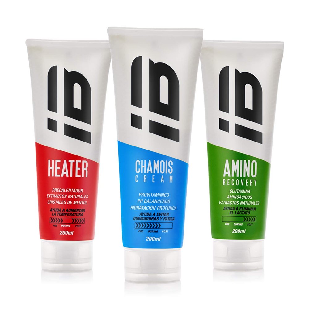 IB Performance KIT 3 INBIKE Creams (Heater + Amino + Chamois Men Blue)