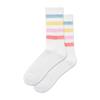 Hot Sox Women's Random Feed Stripe Crew Crew Socks 1 Pair, White, Women's 9-11 view 1