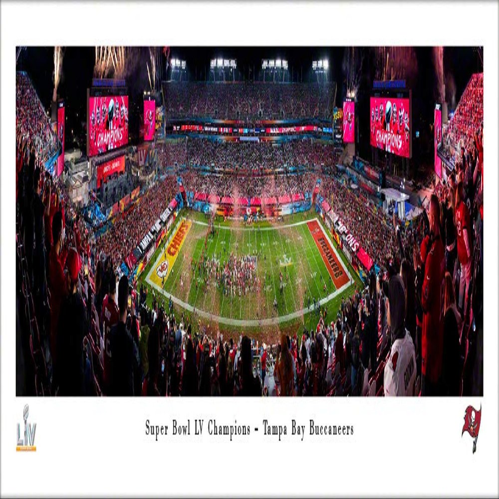 Super Bowl LV Champions - Tampa Bay Buccaneers - Unframed 40 x 13.5 Poster by Blakeway Panoramas