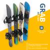 Koova Snowboard Wall Mount Rack Holder | Garage Snowboard Storage Organizer | Heavy Duty Powder Coated Steel Frame w/Rubber Arms view 3