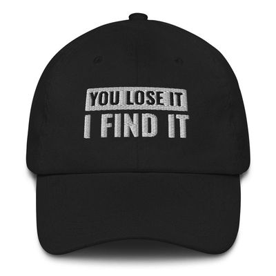 CreativeTees4You Metal Detector Gift Embroidered Dad Hat Baseball Cap Cotton Adjustable Metal Detecting Dirt Fishing Black
