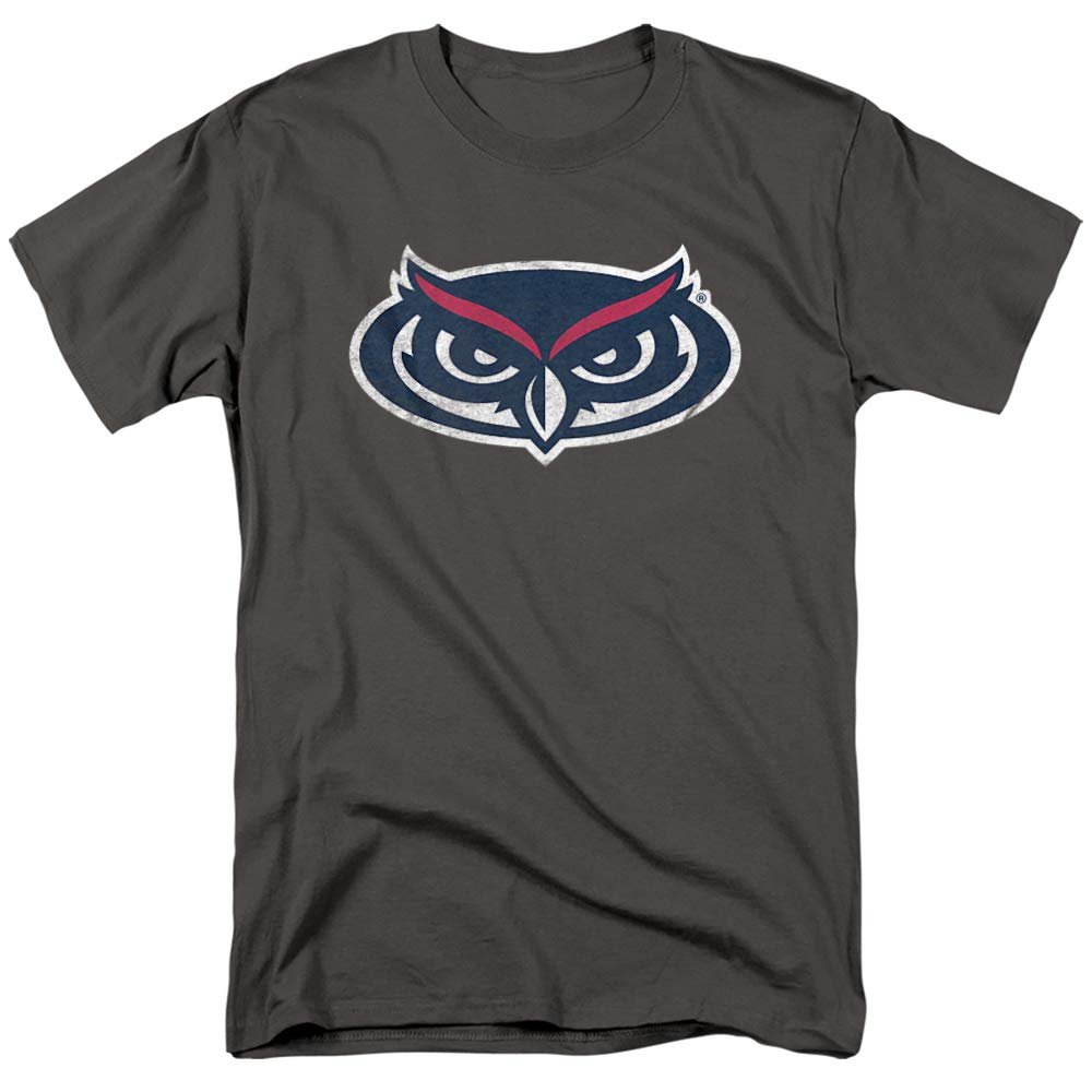 Florida Atlantic University Official Distressed Primary Unisex Adult T-Shirt, Charcoal, 5X-Large