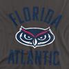 Florida Atlantic University Official Owls Logo Unisex Adult T-Shirt, Charcoal, Medium view 2