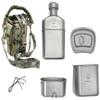 Valtcan Titanium Canteen Mess Kit 1100ml 37oz Capacity with 750ml and 400ml cookware Cups view 1