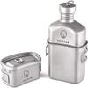 Valtcan Titanium Canteen Mess Kit 1100ml 37oz Capacity with 750ml and 400ml cookware Cups view 2