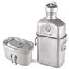 Valtcan Titanium Canteen Mess Kit 1100ml 37oz Capacity with 750ml and 400ml cookware Cups view 3