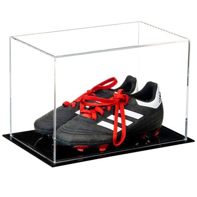Better Display Cases Acrylic Kids Shoes Display Case - Small Rectangle Box with Clear Case and Black Base 9.5" x 6" x 6.5" (A005/V43)