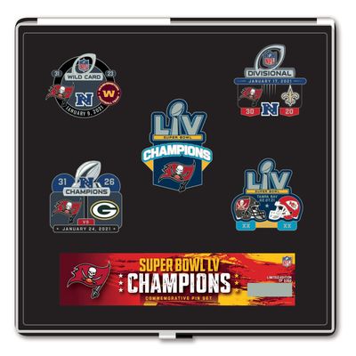 Pro Specialties Group Tampa Bay Buccaneers Super Bowl LV Champions 5-Pin Set