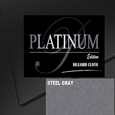 DB Entertainment Company Platinum Edition Billiard Pool Table Fabric Cloth Bed and Rails Pre-Cut (18 Colors) 7' 8' 8'OS 9' 10' Tables (Steel Gray, 7' Billiard Pool Table Cloth)