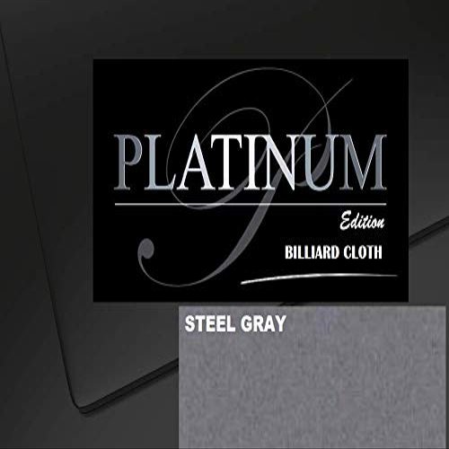 DB Entertainment Company Platinum Edition Billiard Pool Table Fabric Cloth Bed and Rails Pre-Cut (18 Colors) 7' 8' 8'OS 9' 10' Tables (Steel Gray, 7' Billiard Pool Table Cloth)
