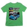 Ford GT American Horse Power Youth T-Shirt Sports Race Car Licensed Kids Green Medium view 1