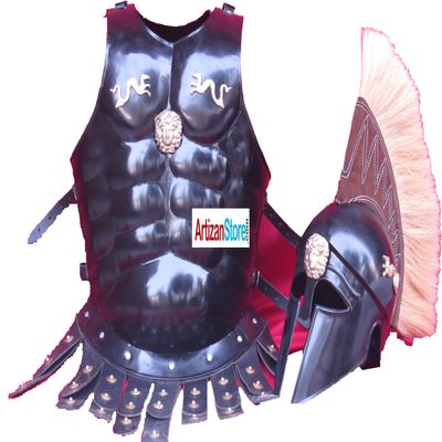 ARTIZANSTORE Roman Muscle Armor Greek Corinthian Helmet