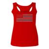 0176. Gray America USA American United States Vintage Flag Patriotic Style Women's Tank Top Racerback (Red, X Small) view 1